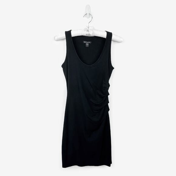 Athleta Della Mini Dress Small Black Cotton Blend Active Sport Athleisure Lounge - Picture 1 of 4
